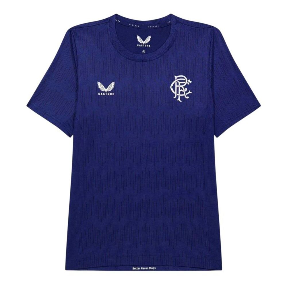 Castore Childrens/Kids Rangers FC Crew Neck Regular T-Shirt / Navy